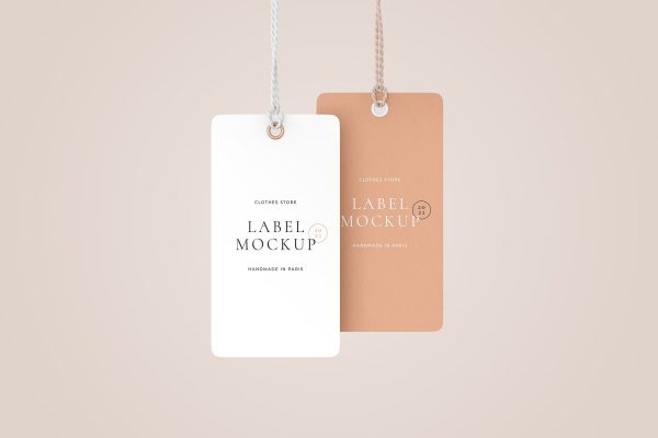 112 悬挂标签吊牌样机 Hanging Label Tags Mockup