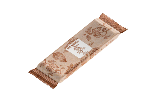 126 牛皮纸糖果巧克力长条包装PSD样机 Kraft Packaging PSD Mockup