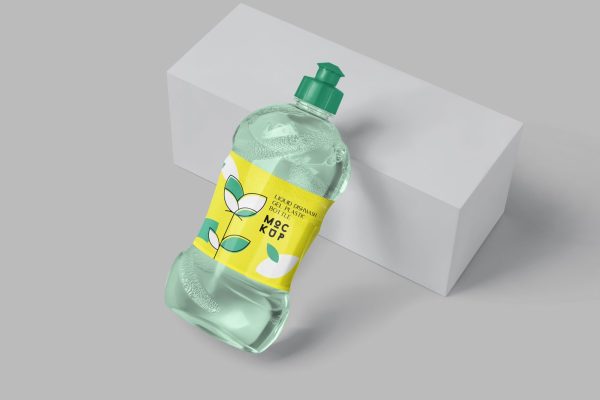 146 洗洁精洗手液透明挤压瓶样机模型 _Dishwash Bottle Mockups