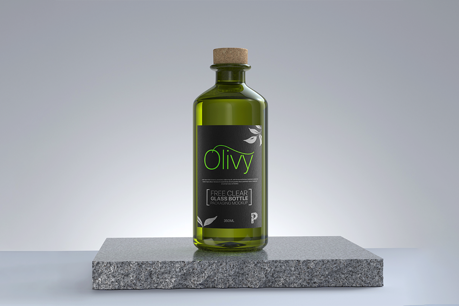 572 可商用精油橄榄油玻璃瓶木塞产品样机