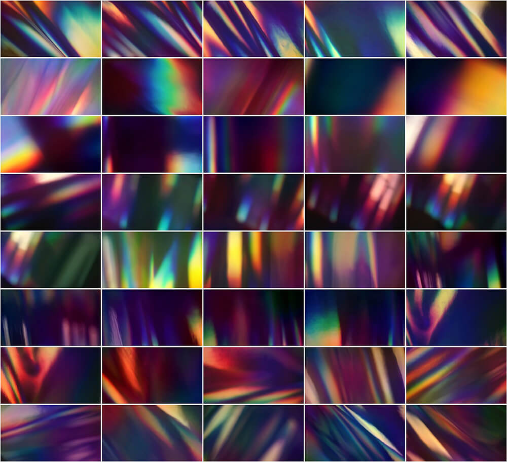 30 效果唯美的全息彩虹漏光照片叠层JPG素材