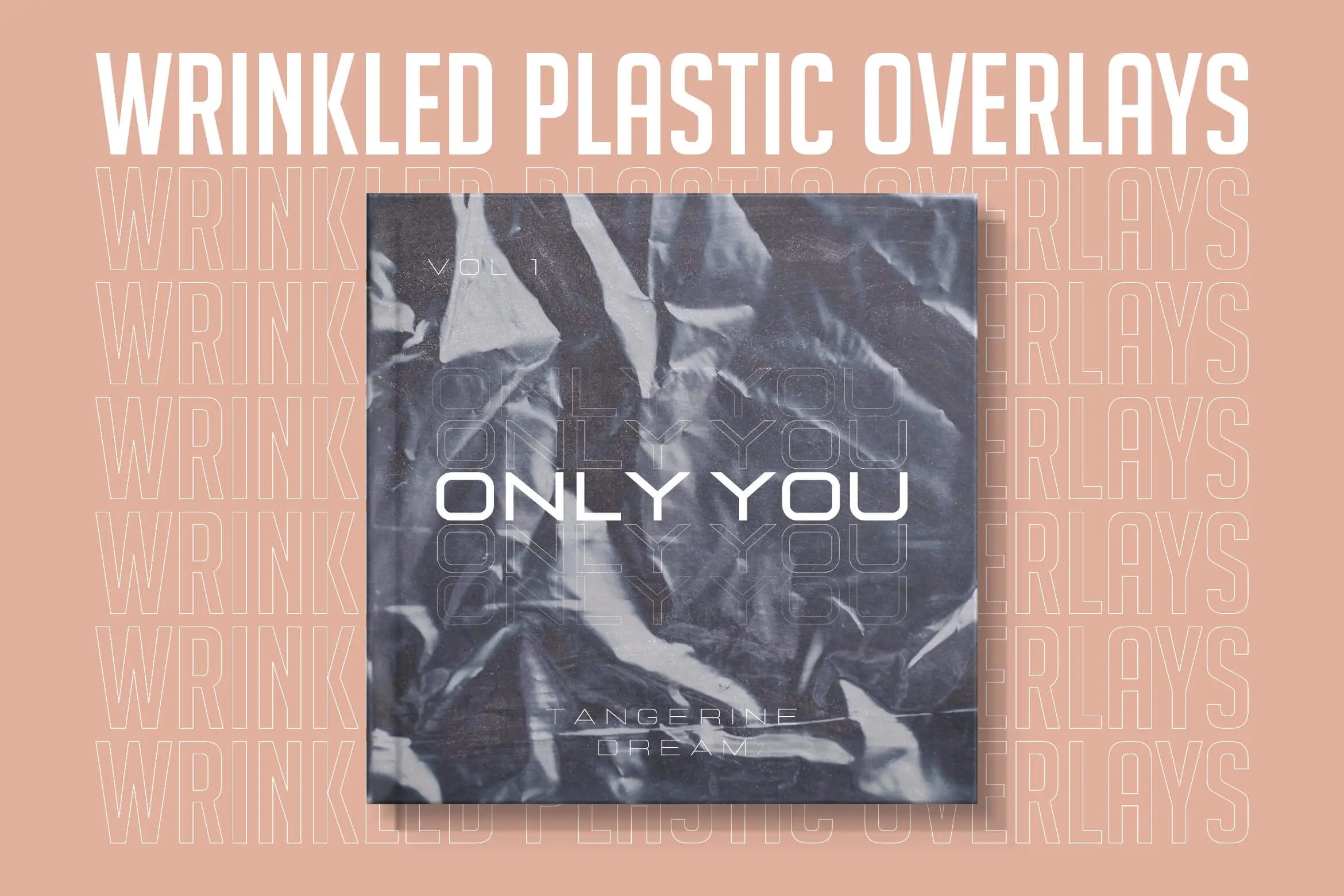 40 皱纹塑料包装膜照片叠层素材 Wrinkled Plastic Overlays