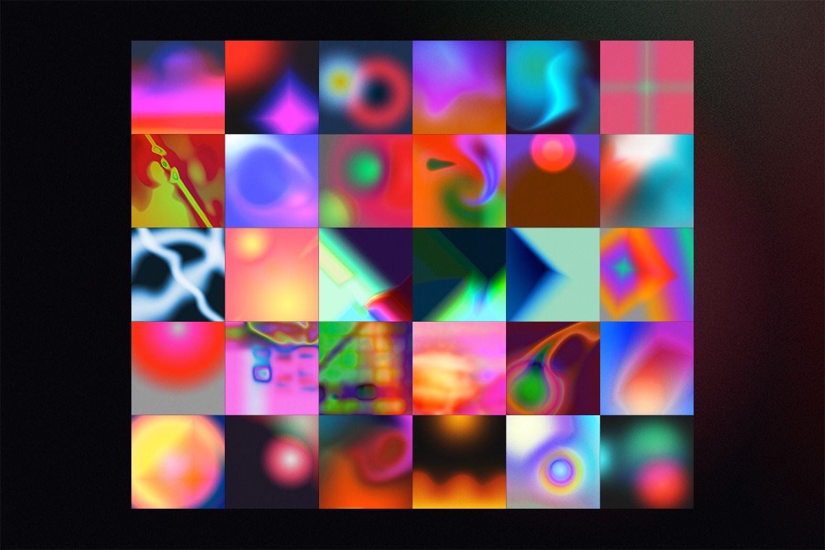 1081 30款炫彩艺术抽象复古噪点颗粒流体渐变肌理背景底纹图片设计素材 Cosmic-Abstract-Gradients