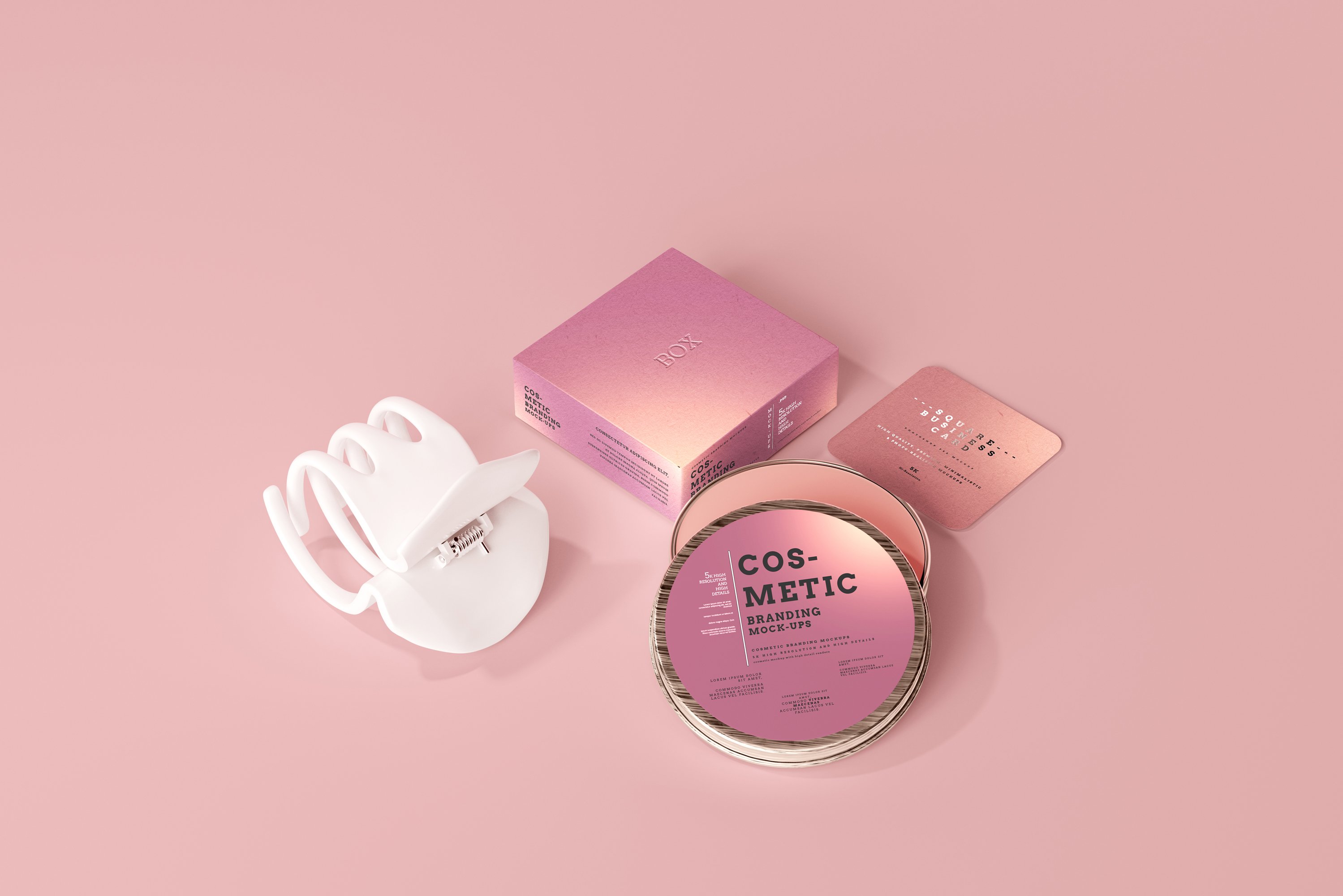 1107 101款化妆品护肤品品牌Logo设计名片包装瓶册子展示PSD贴图样机组合101 Cosmetic Branding Mockup Scenes