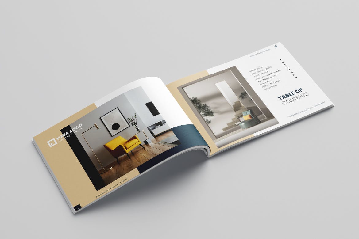 1113 家具品牌公司宣传图册画册indesign模板Furniture Brochure Vol.1