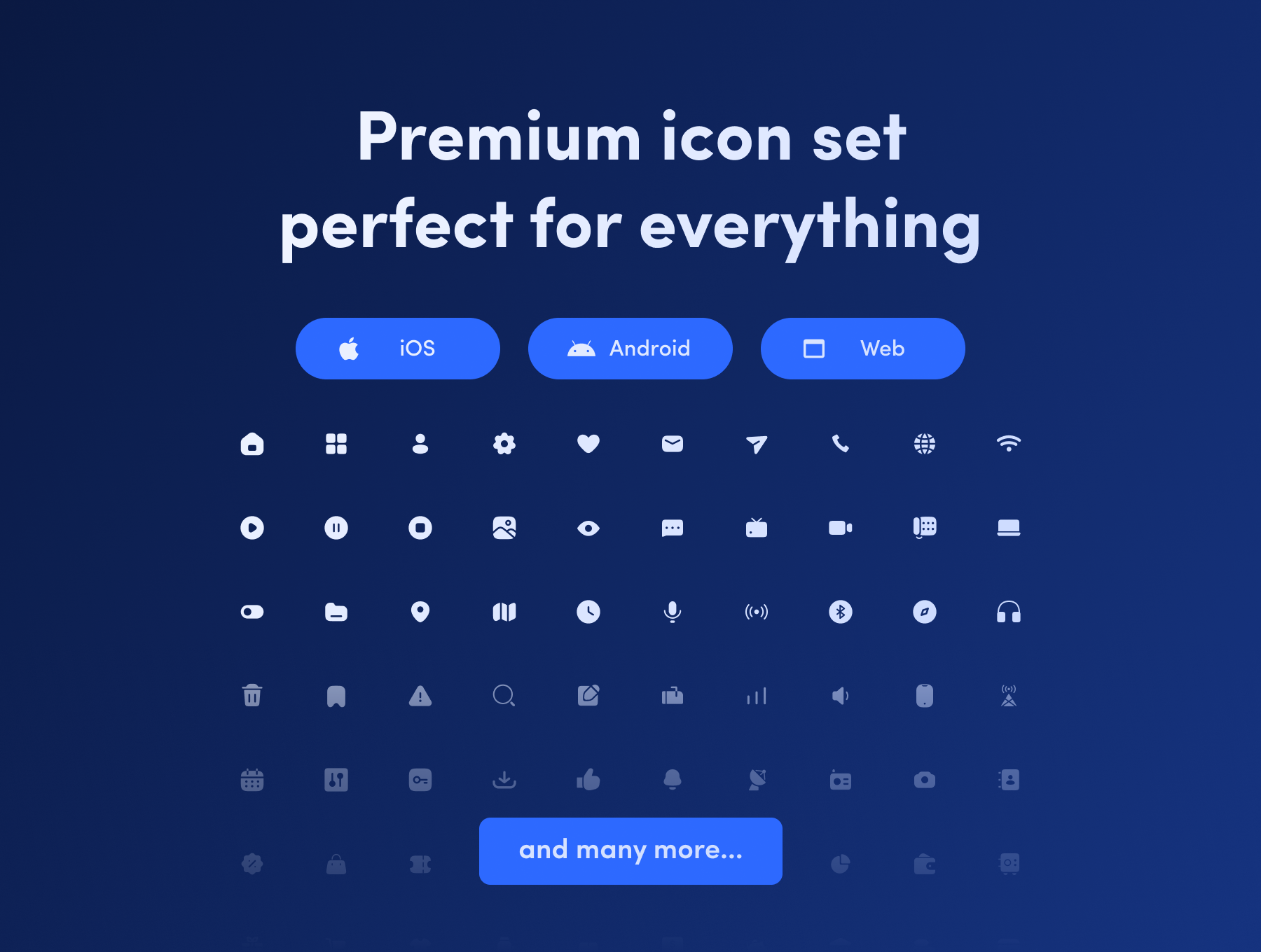 1142 300款常用金融电商通信app网页小程序icon面性图标设计素材源文件 Tokocon – Icon Set