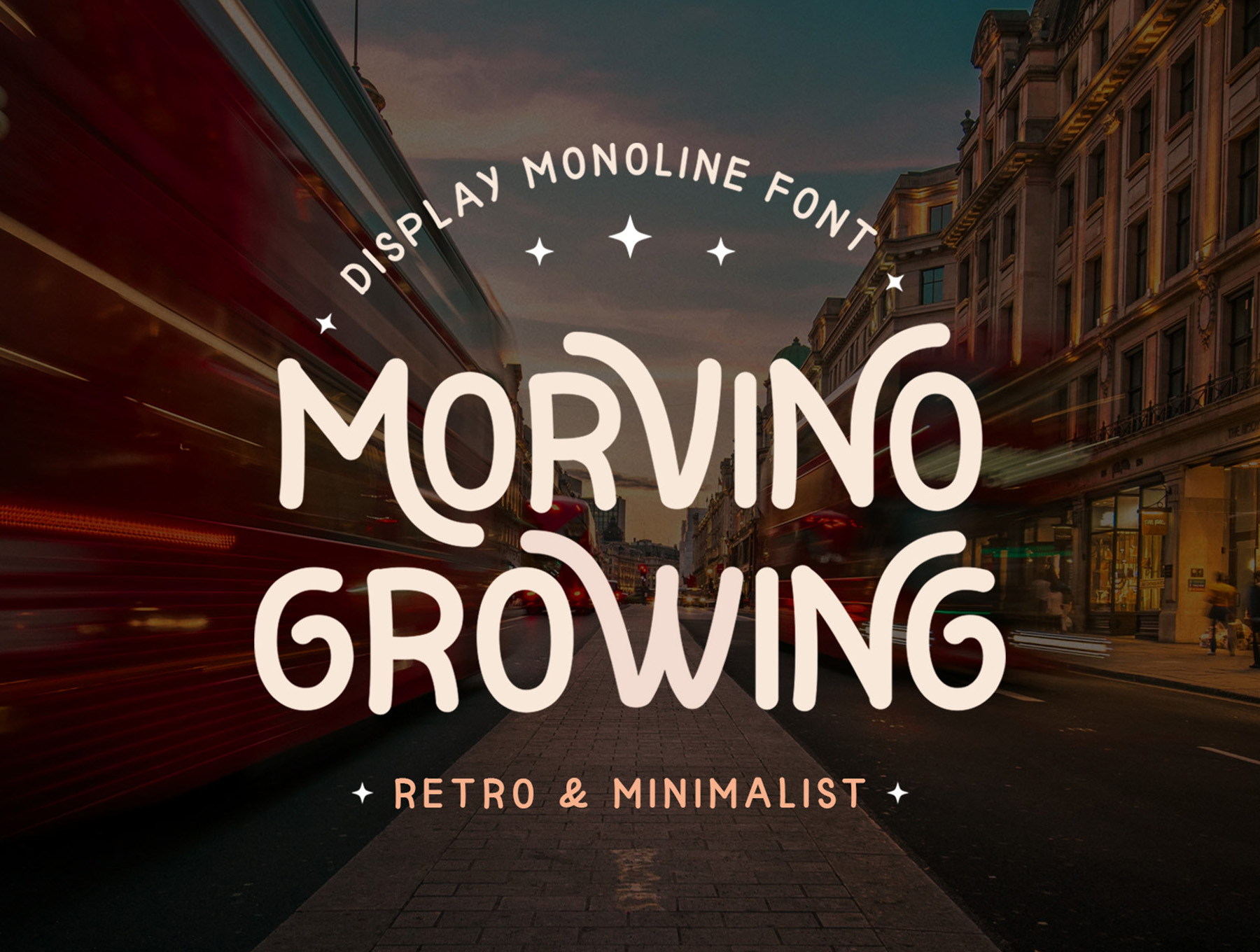 1148 创意手写无称线艺术英文字体 Morvino Growing – Modern & Retro Monoline font