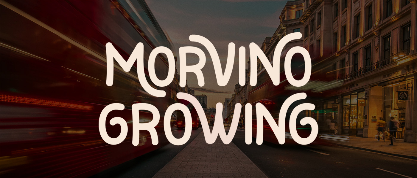 1148 创意手写无称线艺术英文字体 Morvino Growing – Modern & Retro Monoline font