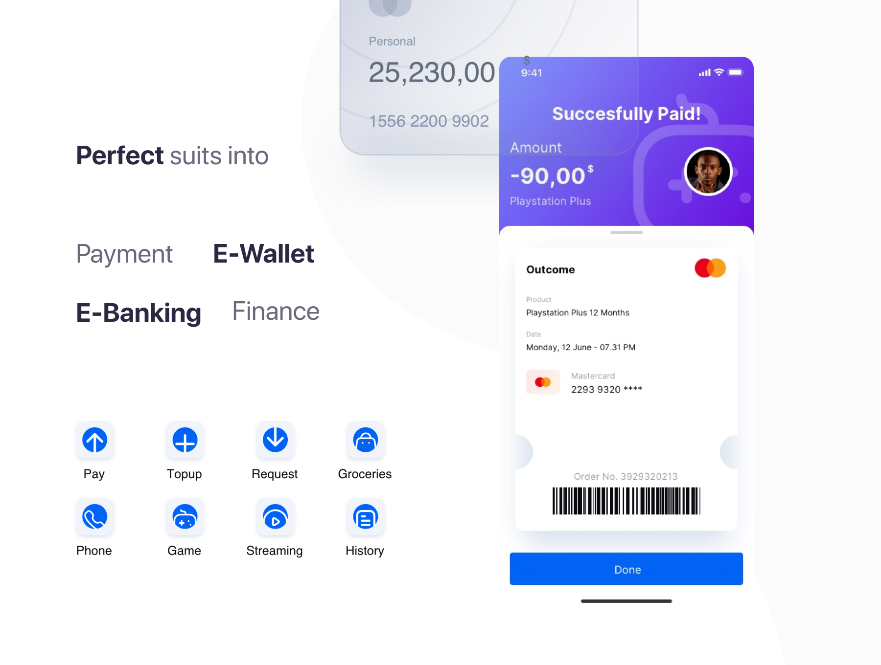 1176 手机银行app界面设计模板ui模板Kipay – Digital Banking App UI Kit