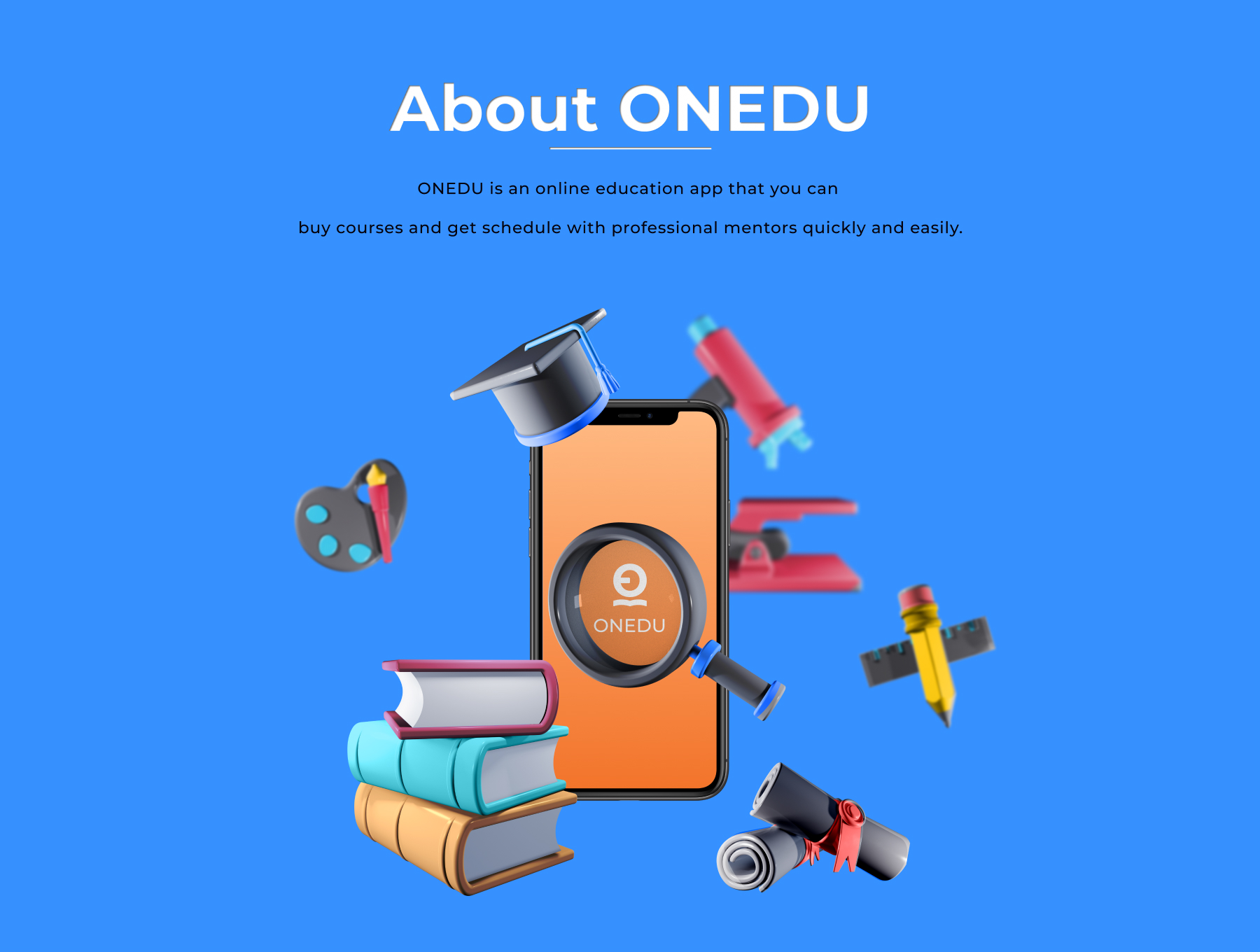 1186 在线教育类ui设计欣赏,在线课程app界面设计套件模板 ONEDU – Online Education App UI Kit