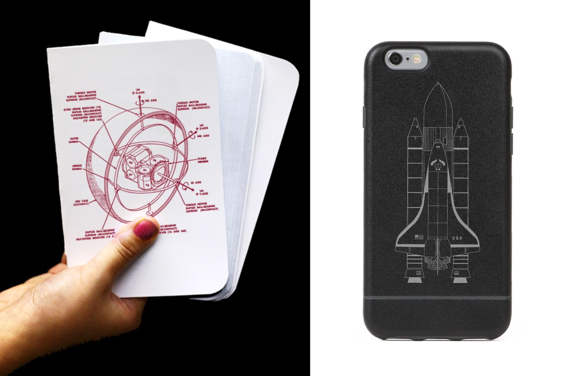 1205 复古未来派航空飞行器空间站主题插画合集 RETRO_SPACE_DIAGRAMS