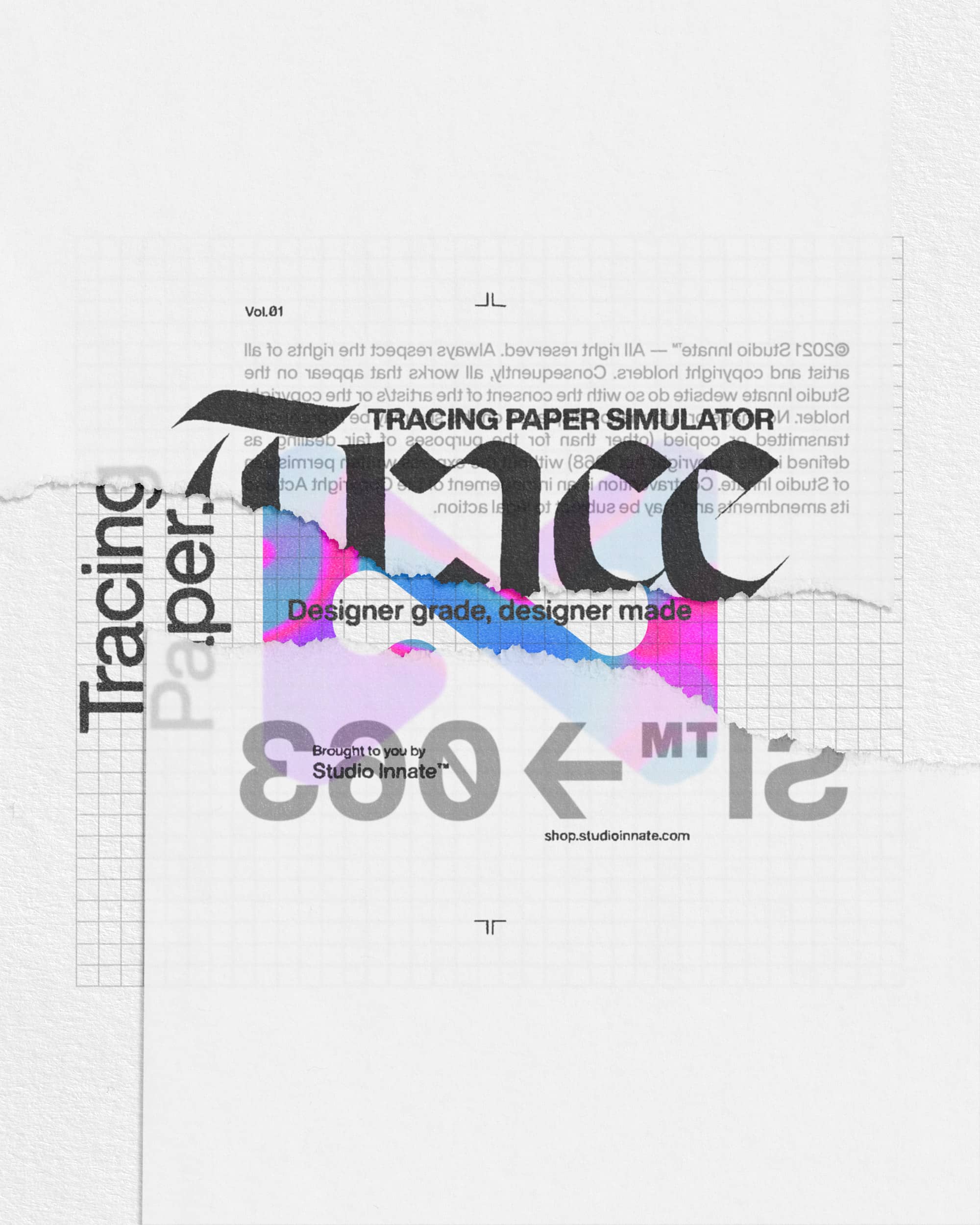 1208 建筑图纸LOGO标尺设计展示PSD样机模板 Tracing-Paper-Simulator_By_Studio_Innate