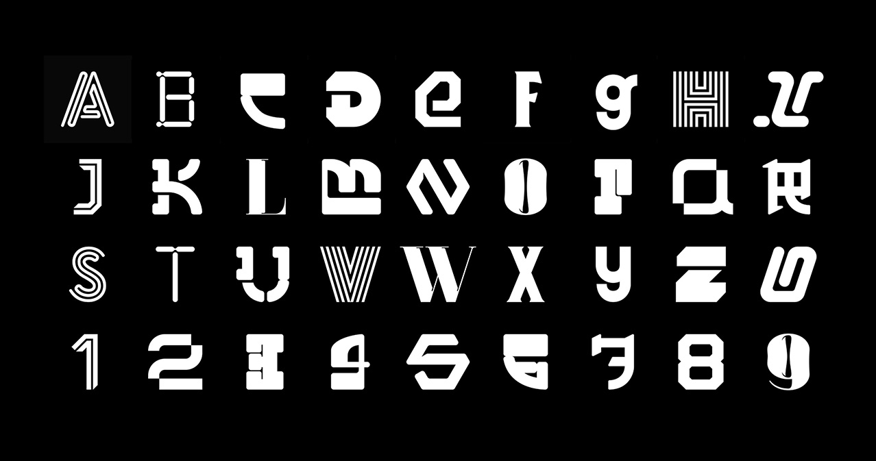 1209 酷炫未来科幻艺术装饰字体 36_Days_of_Type_Typeface_by_Noem9_Studio