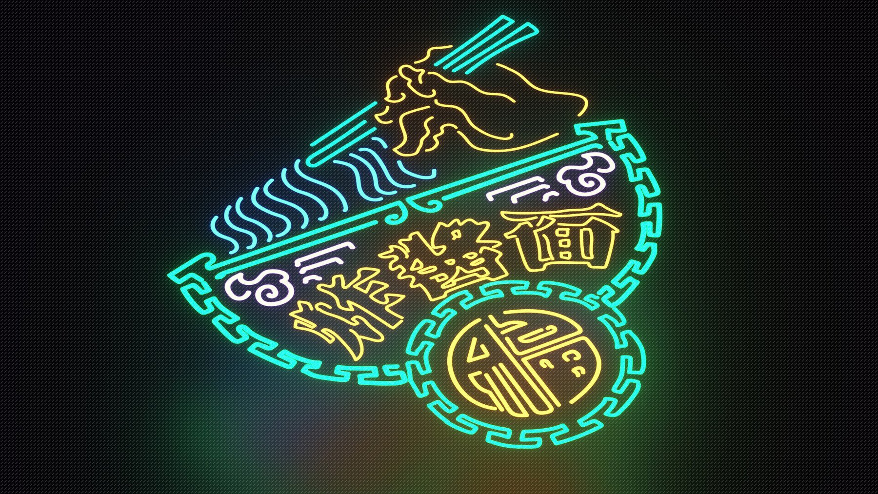 1211 手绘传统霓虹灯纹理矢量设计素材 Hand drawn Traditional Neon Signs