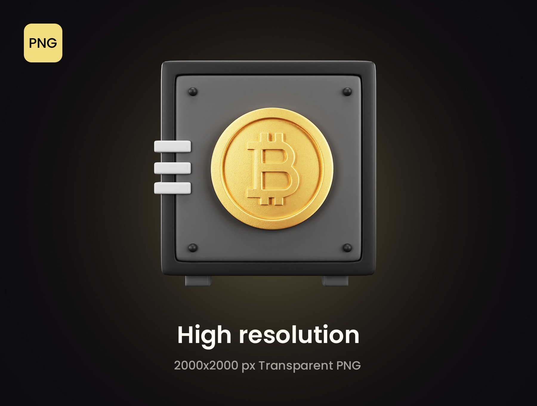 1235 250+非常有质感的金色加密货币3D图标素材包 BlackGold – Cryptocurrency 3D Icon Pack