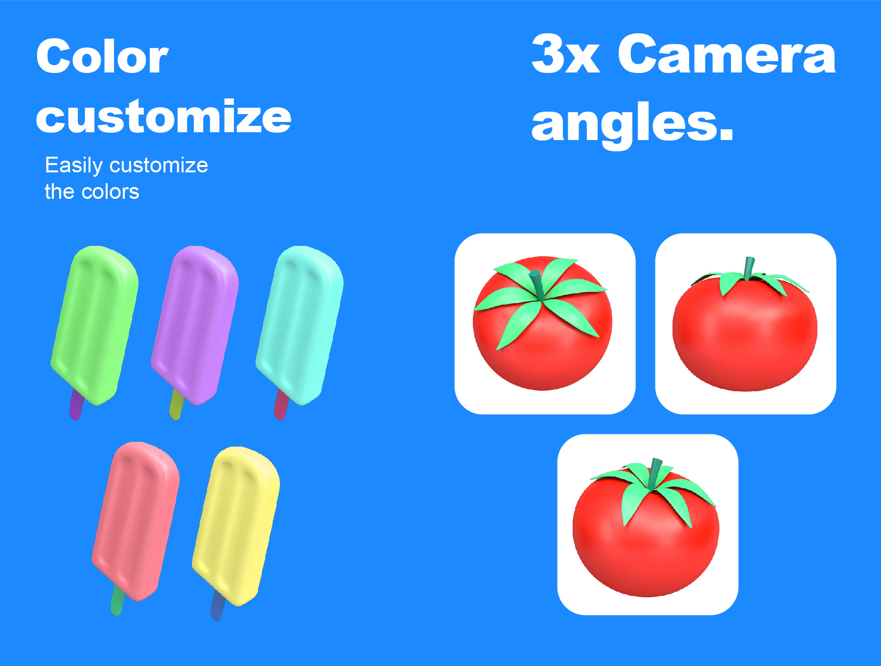 1244 高级食物蔬菜3D图标设计Ps素材 Food 3D Icons set