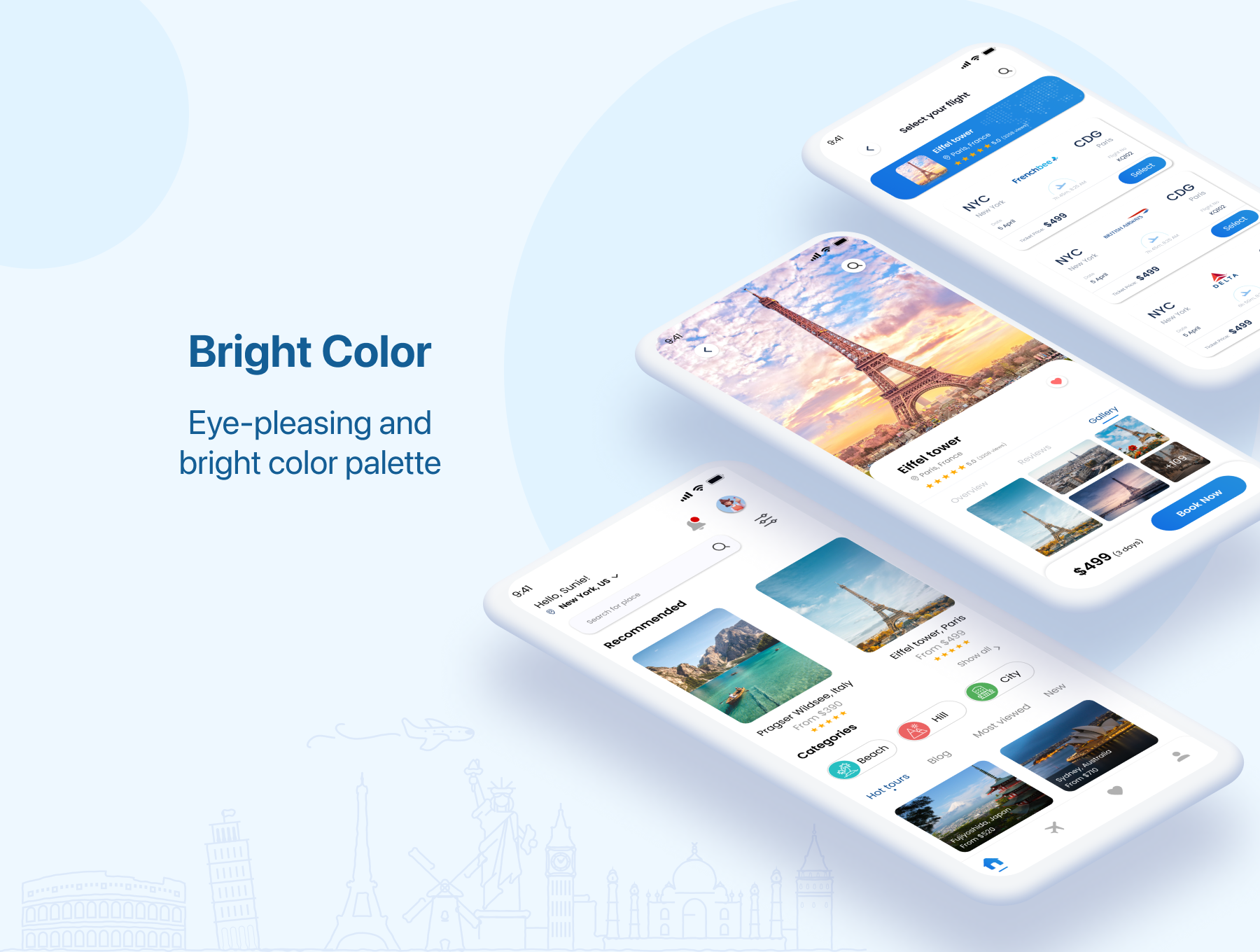 1252 旅行旅游在线购票列表展示UI设计包 TravelGo – the Listing Directory UI Kit