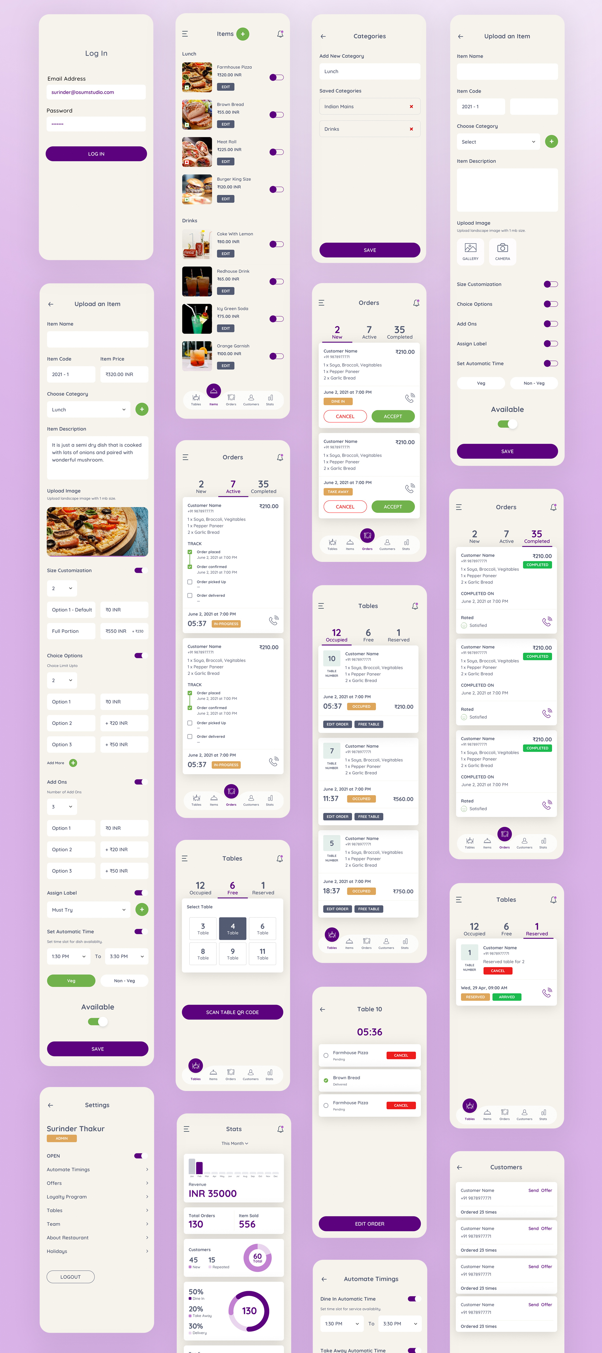 1253 美食订购外卖应用软件APP UI套件模板 Eatfresh – Food Ordering App