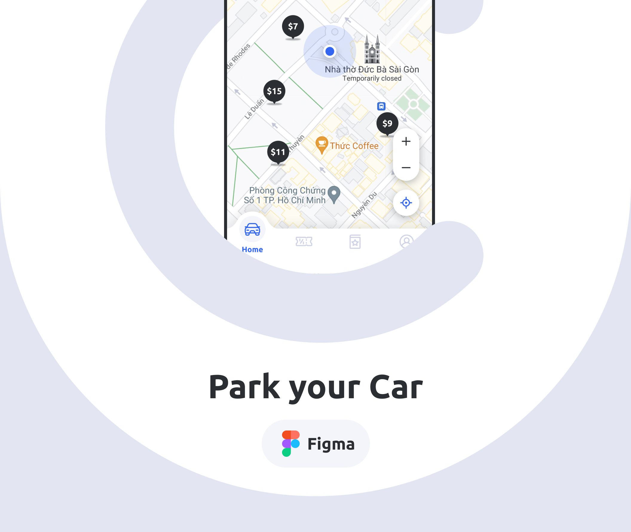 1259 停车车位在线预约导航项目程序APP设计UI模板 Park your Car UI Kit