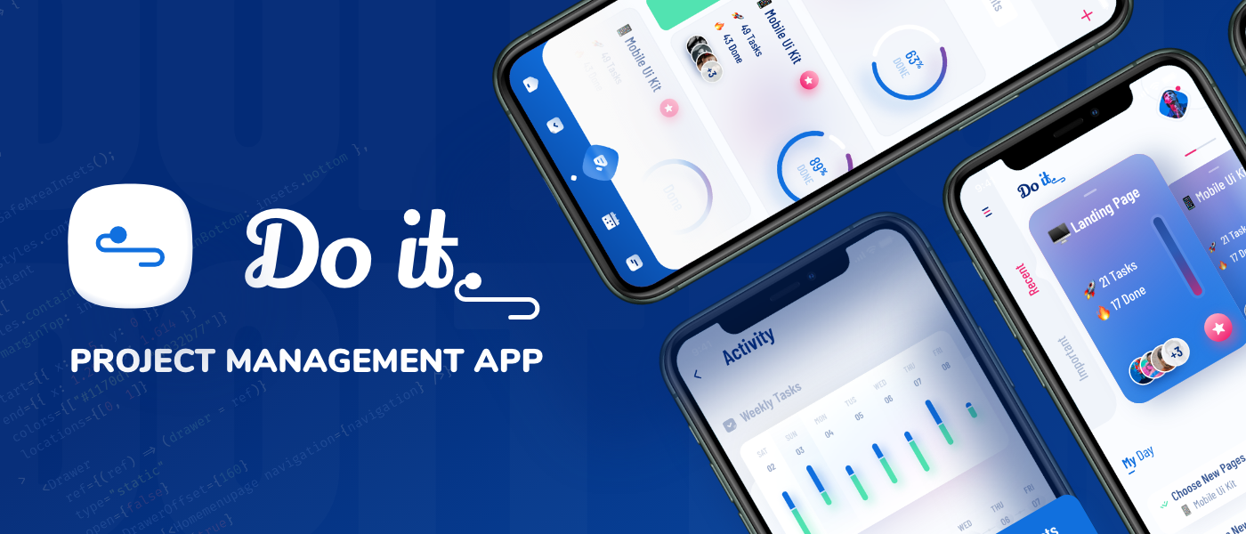 1265 项目管理行程APP UI界面设计套件 Do it Ui Kit Ver.2