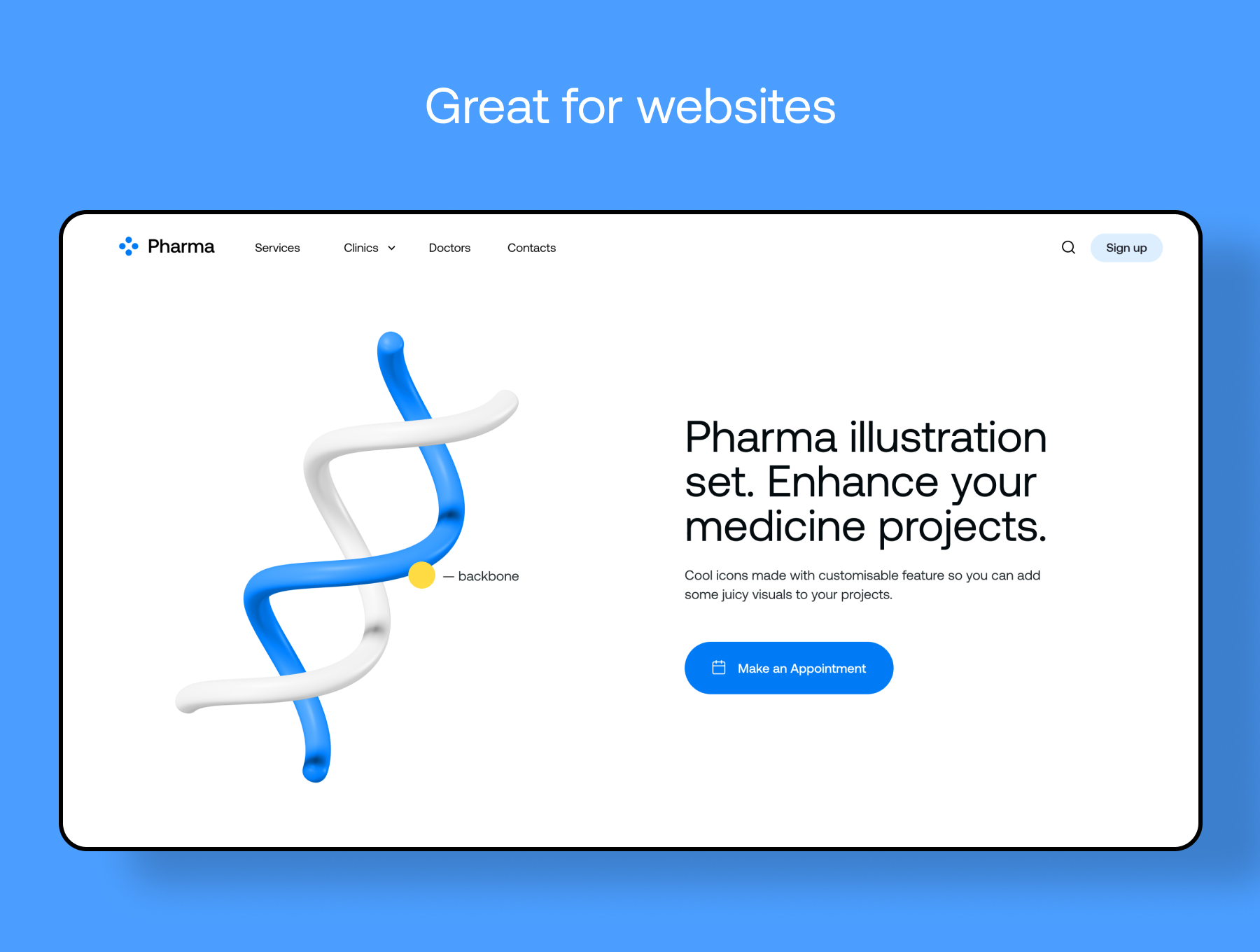 1271 药品制药产品医疗器械3D图标免抠素材 Pharma 3d icons