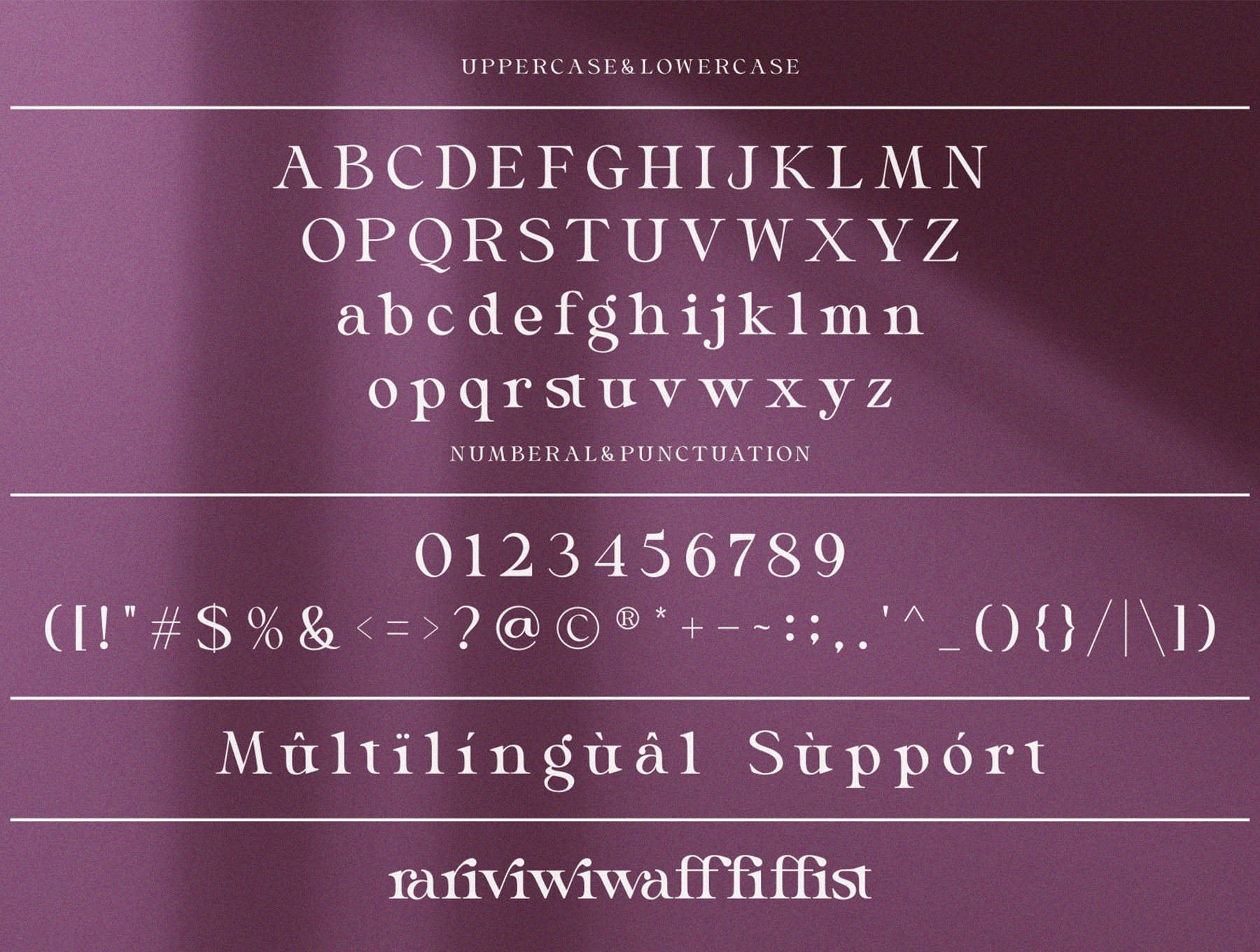 1277 优雅英文衬线字体 Glorine_Beautyful serif typeface