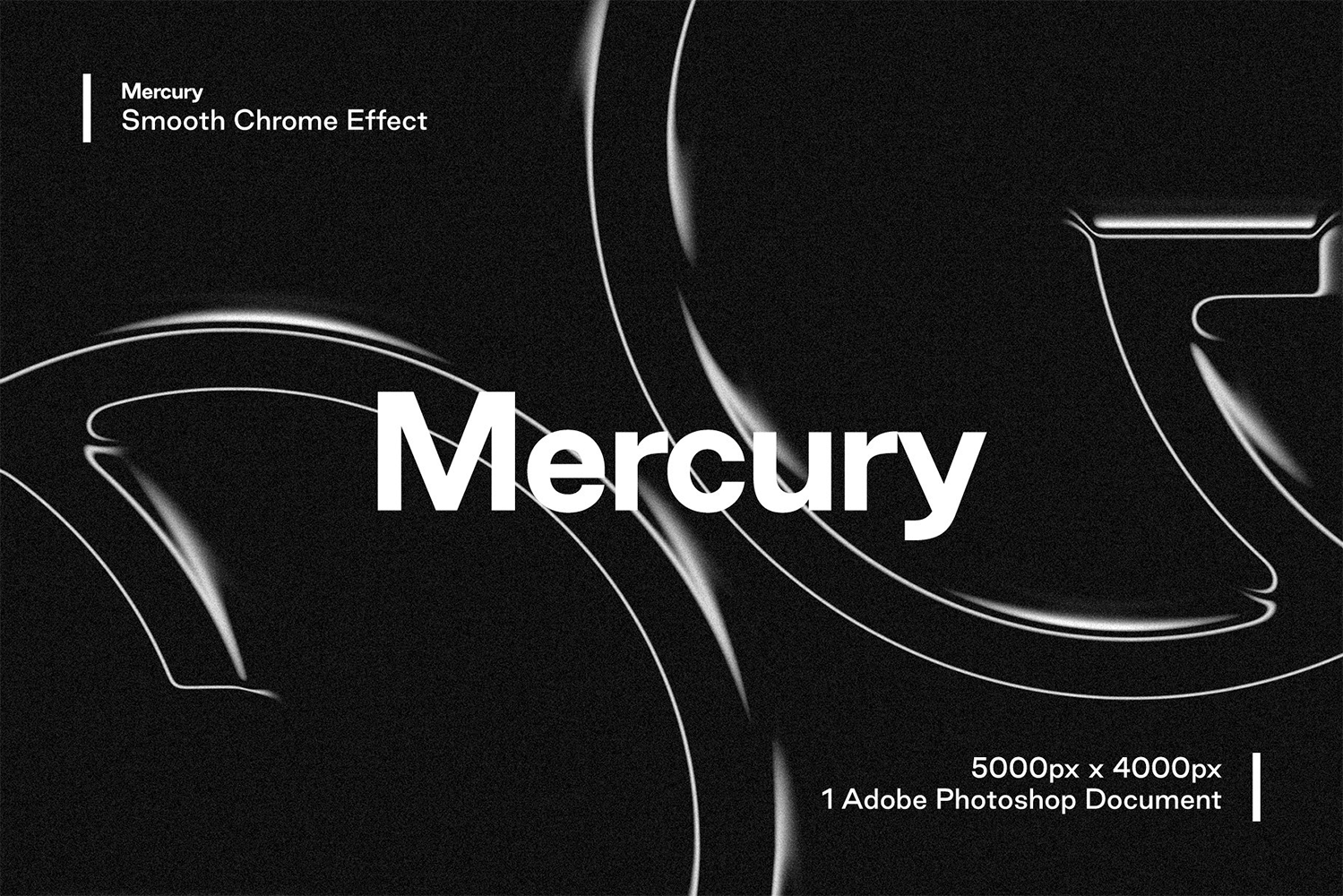 1099 文字图形金属液体化处理PSD样式 Mercury-Smooth-Chrome-Effect