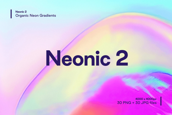 1080 30款高清抽象炫彩艺术霓虹流体渐变背景底纹图片素材 Neonic 2 – Organic Neon Gradients