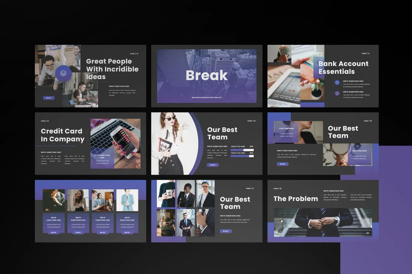 54 金融银行业务PPT设计模板 Bank Presentation Template