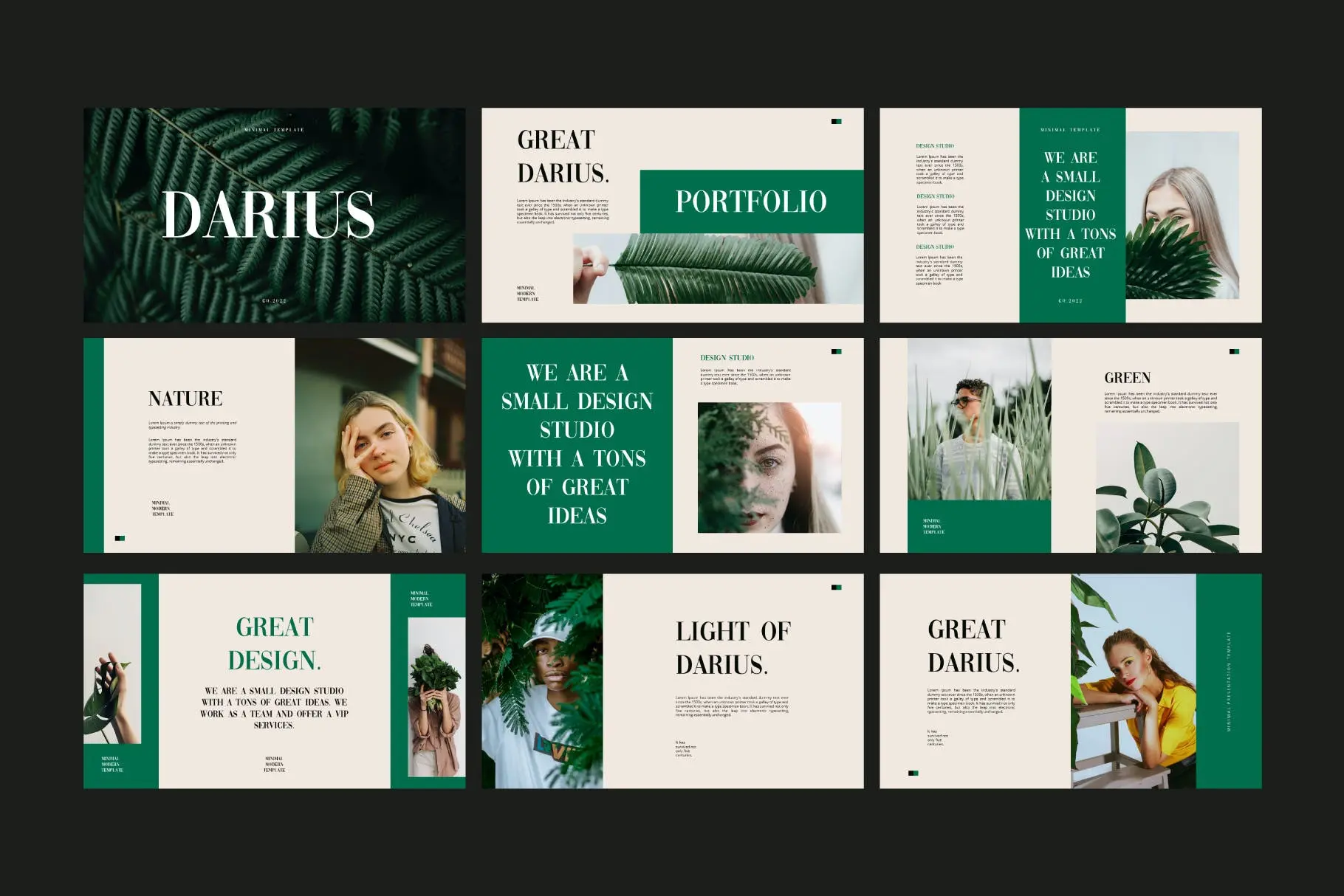 68 摄影工作室PowerPoint演示文稿模板 Darius Powerpoint Template