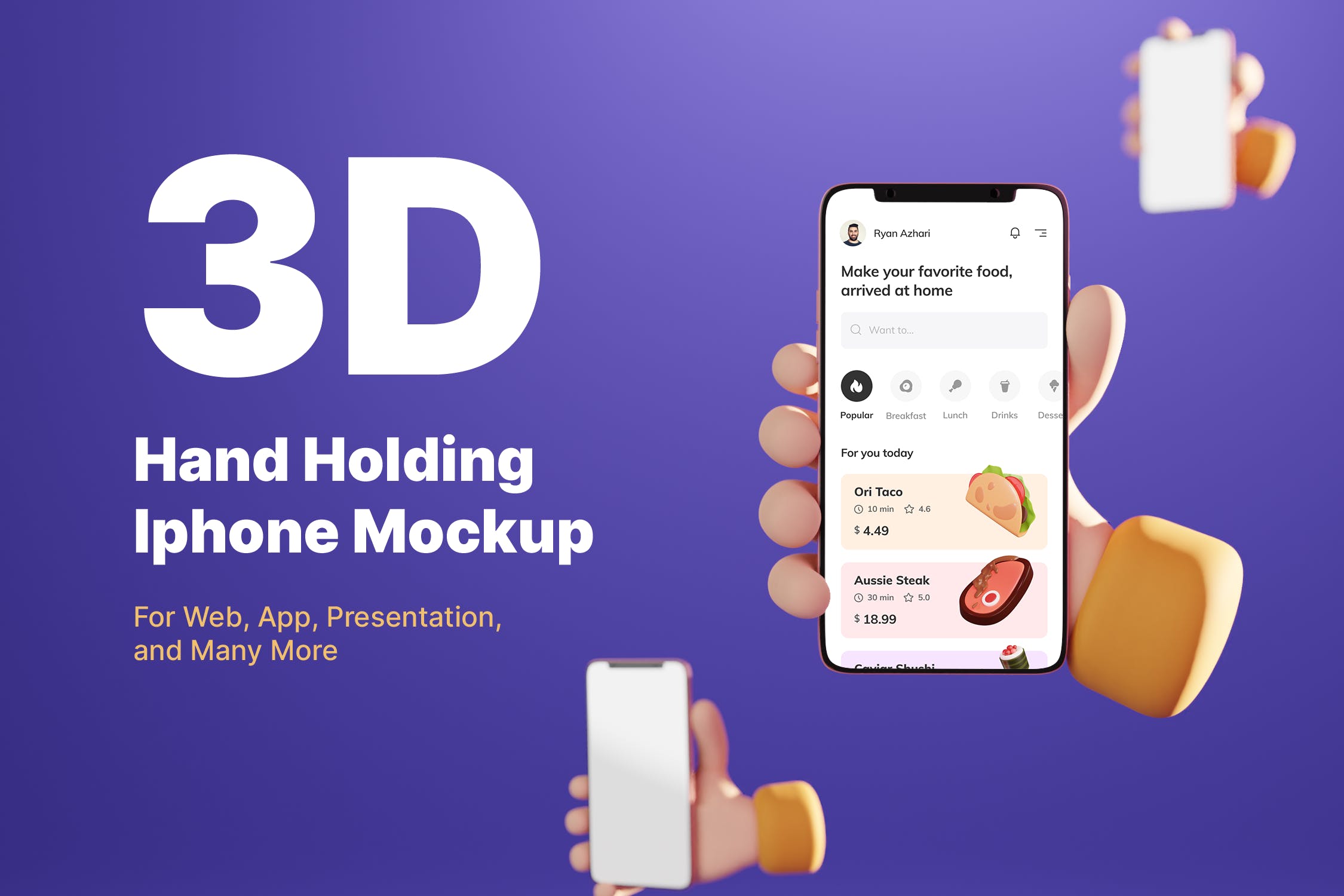 81 3D小胖手臂手持iphone手机样机3d-hand-holding-iphone-mockup