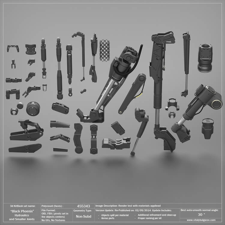 92 国外3D KitBash库全套模型工业零部件模型零件C4D模型