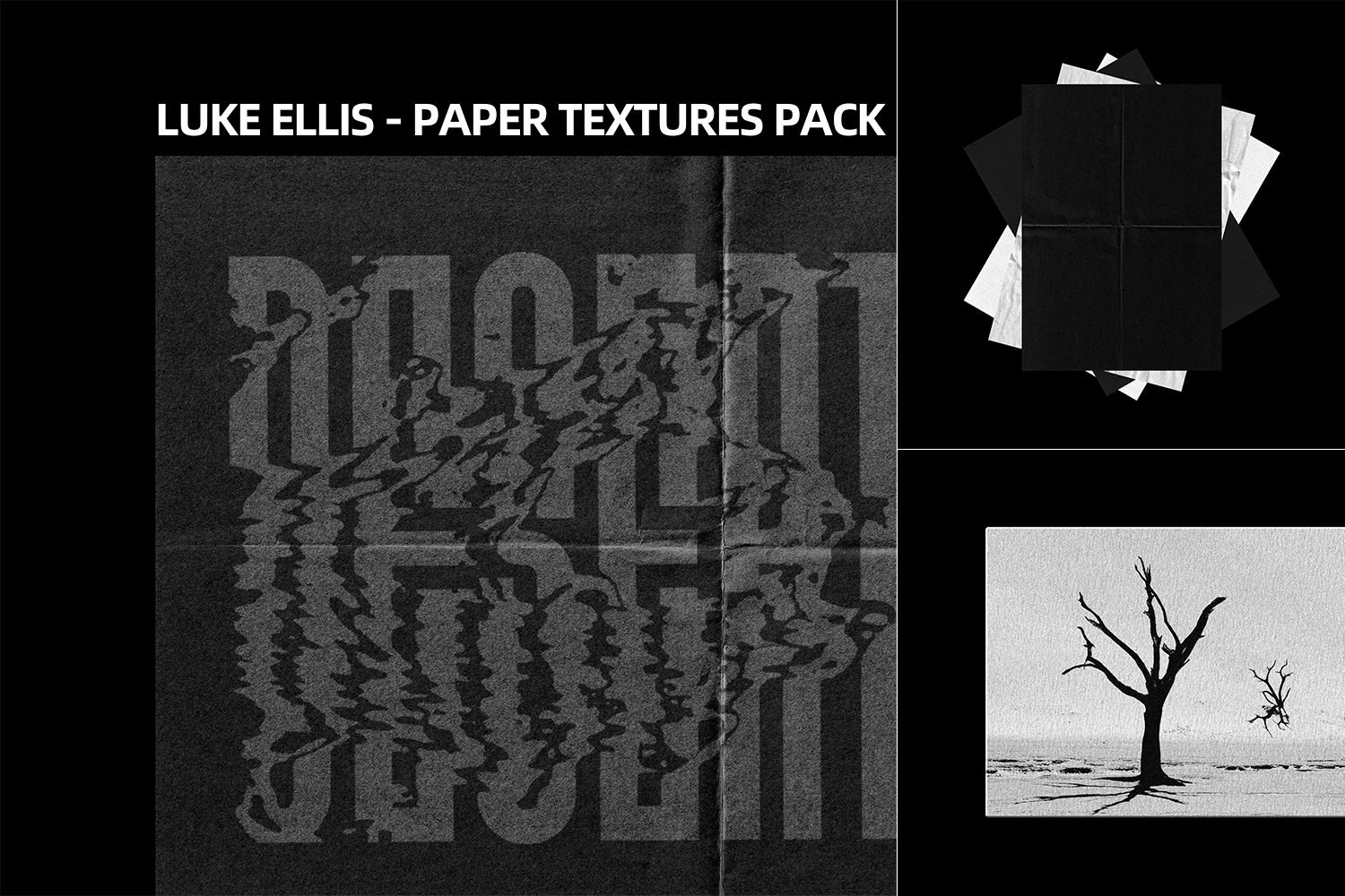 1288 4款褶皱纸张纹理背景素材 Luke Ellis – Paper Textures Pack