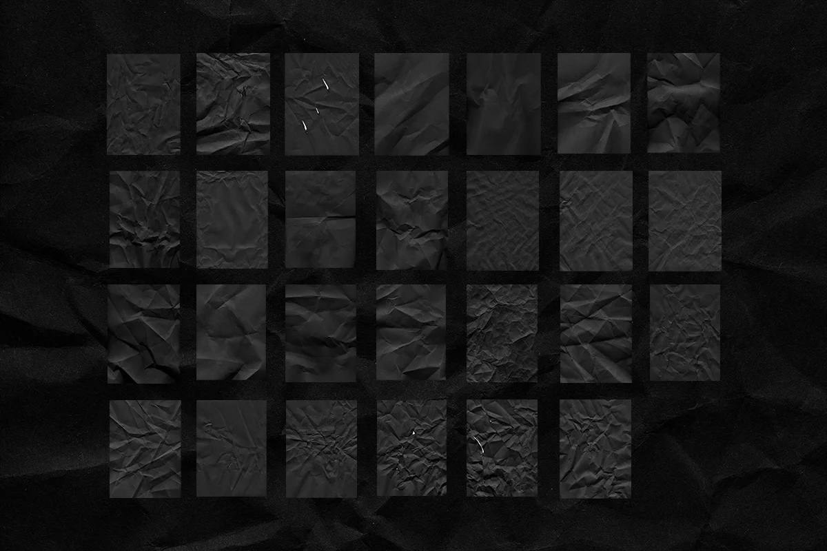 1312 55款褶皱纸张高清背景素材NICKJAYDESIGN – Destroyed Black Papers Textures