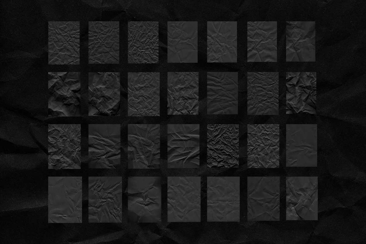 1312 55款褶皱纸张高清背景素材NICKJAYDESIGN – Destroyed Black Papers Textures