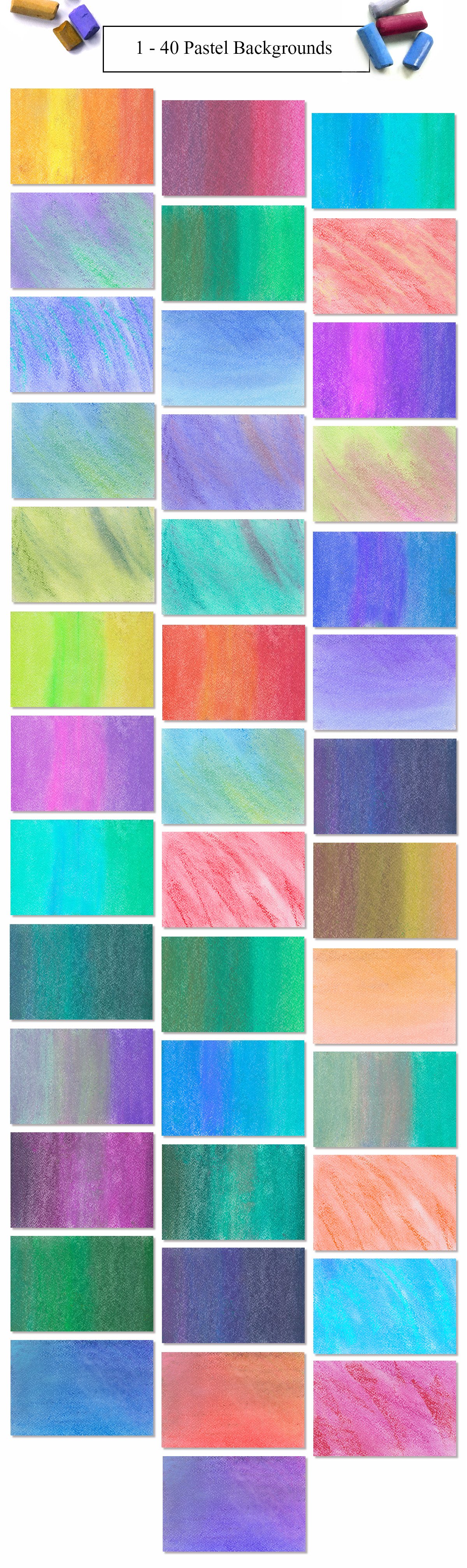 1333 复古彩色粉笔背景素材80 Pastel Backgrounds