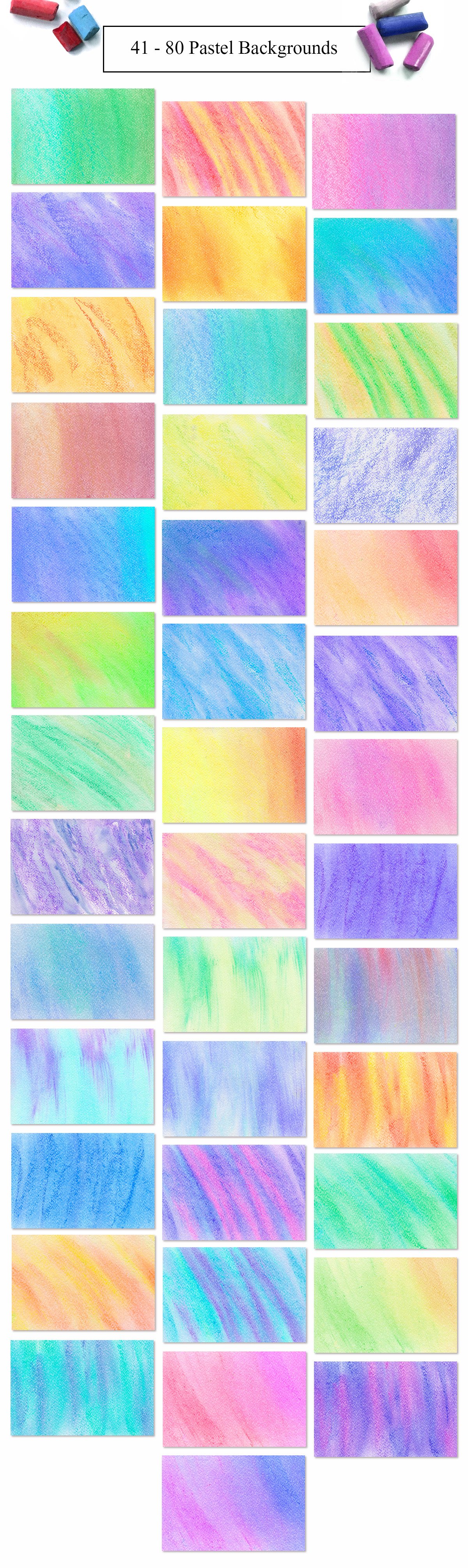 1333 复古彩色粉笔背景素材80 Pastel Backgrounds