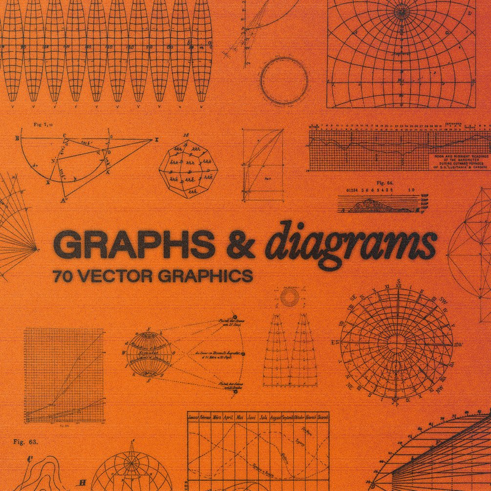 1363 数学物理公式手绘图表矢量素材包 Fox Rockett Studio – Graphs & Diagrams