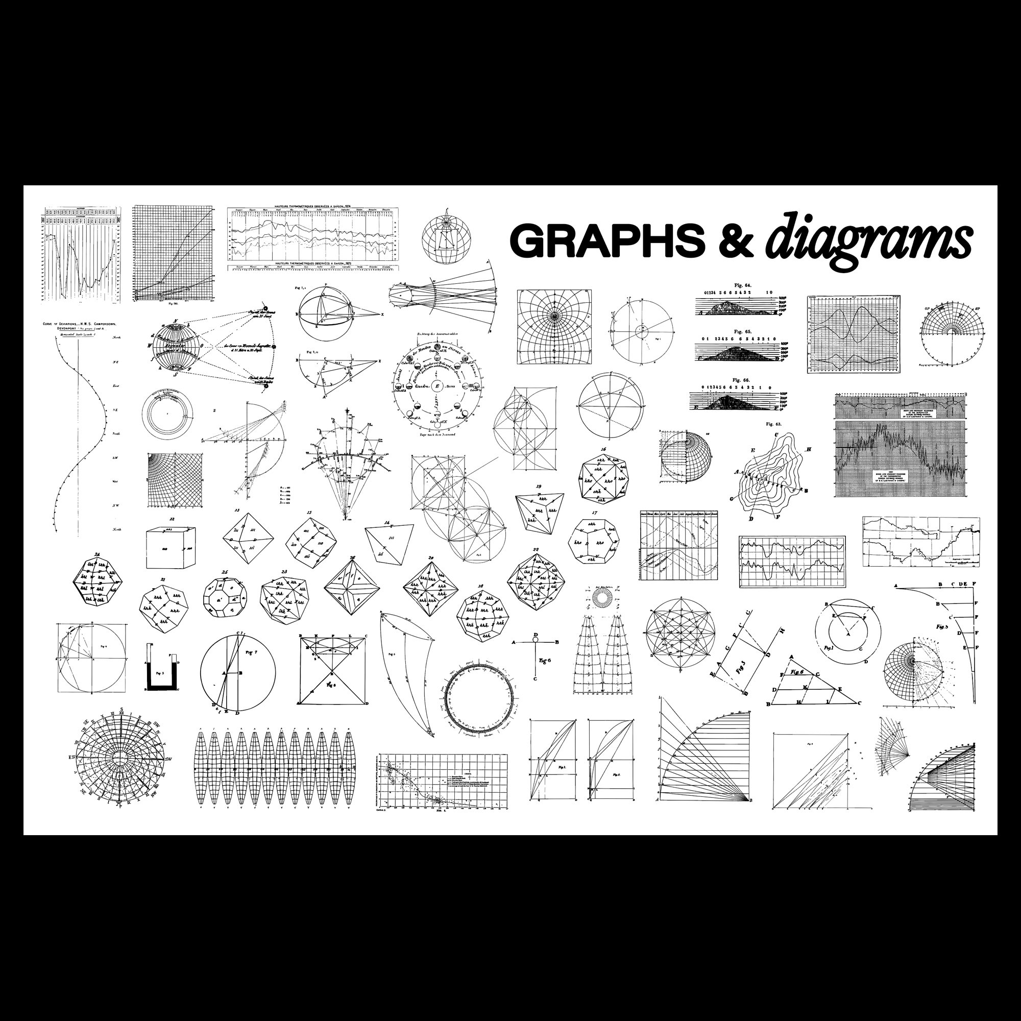 1363 数学物理公式手绘图表矢量素材包 Fox Rockett Studio – Graphs & Diagrams