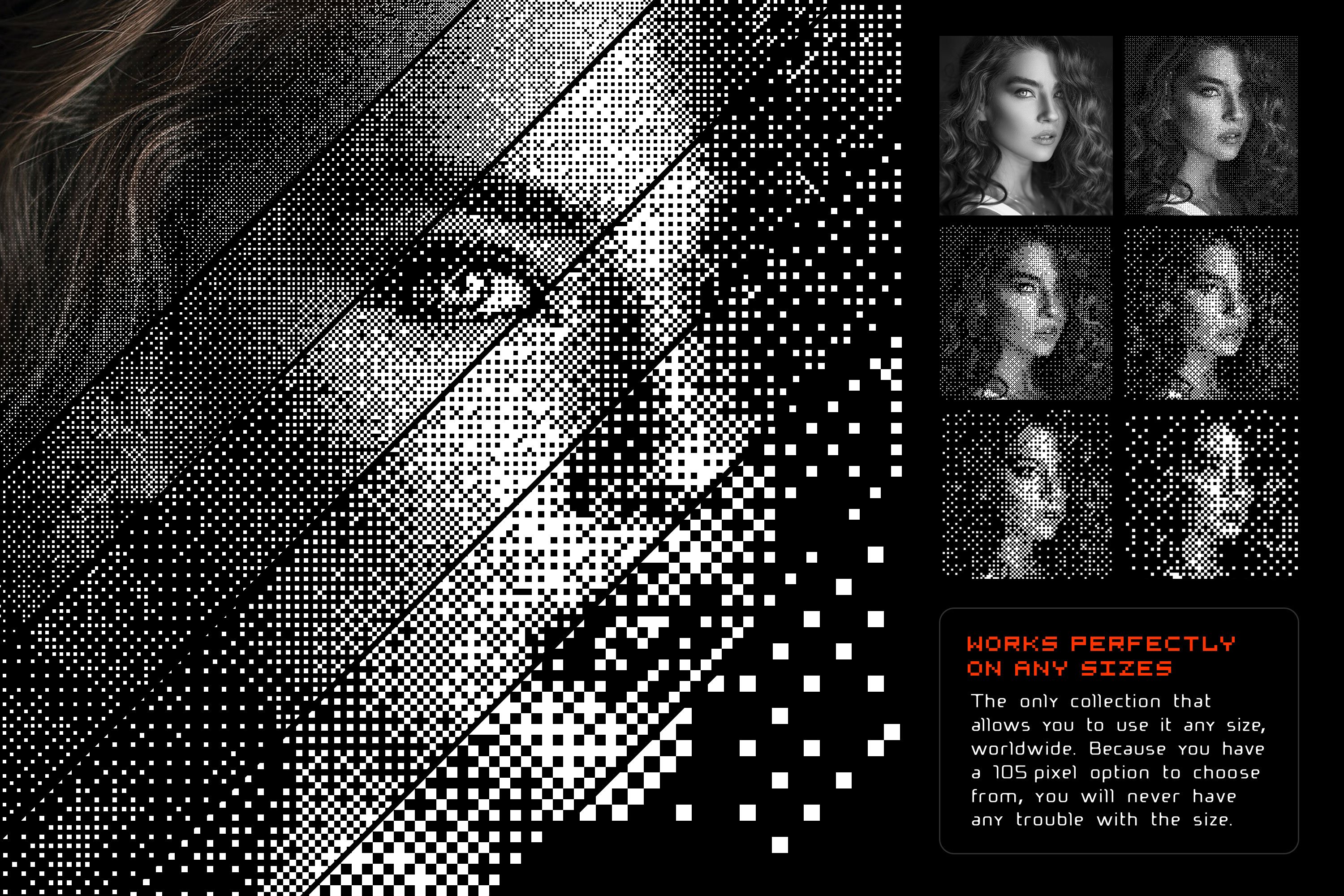 1369 图片波点化半调图像PS动作 Hyperpix – Bitmapper – Convert Image to Bitmap