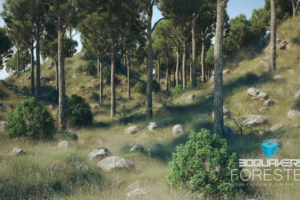 1395 C4D森林树木植物生成插件中文汉化修正版 FORESTER FOR CINEMA 4D R15-R23