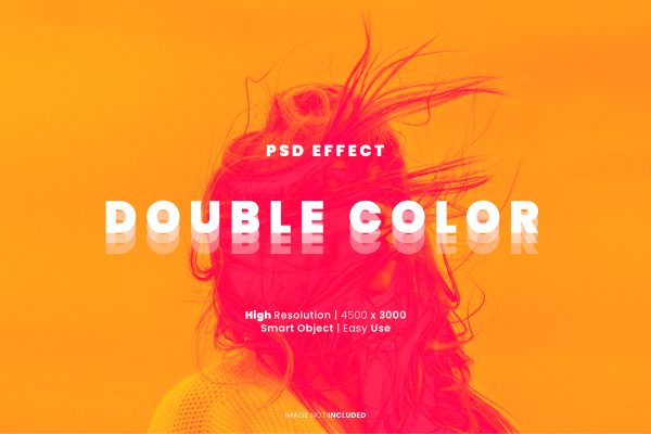 1364 双色图片图像特效PSD样式样机double-color-psd-photo-effect