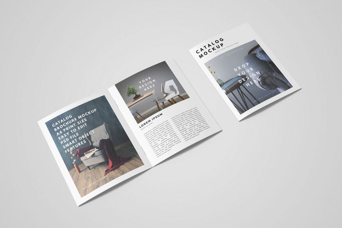 11 画册目录书籍宣传册设计展示样机 (PSD,PDF)