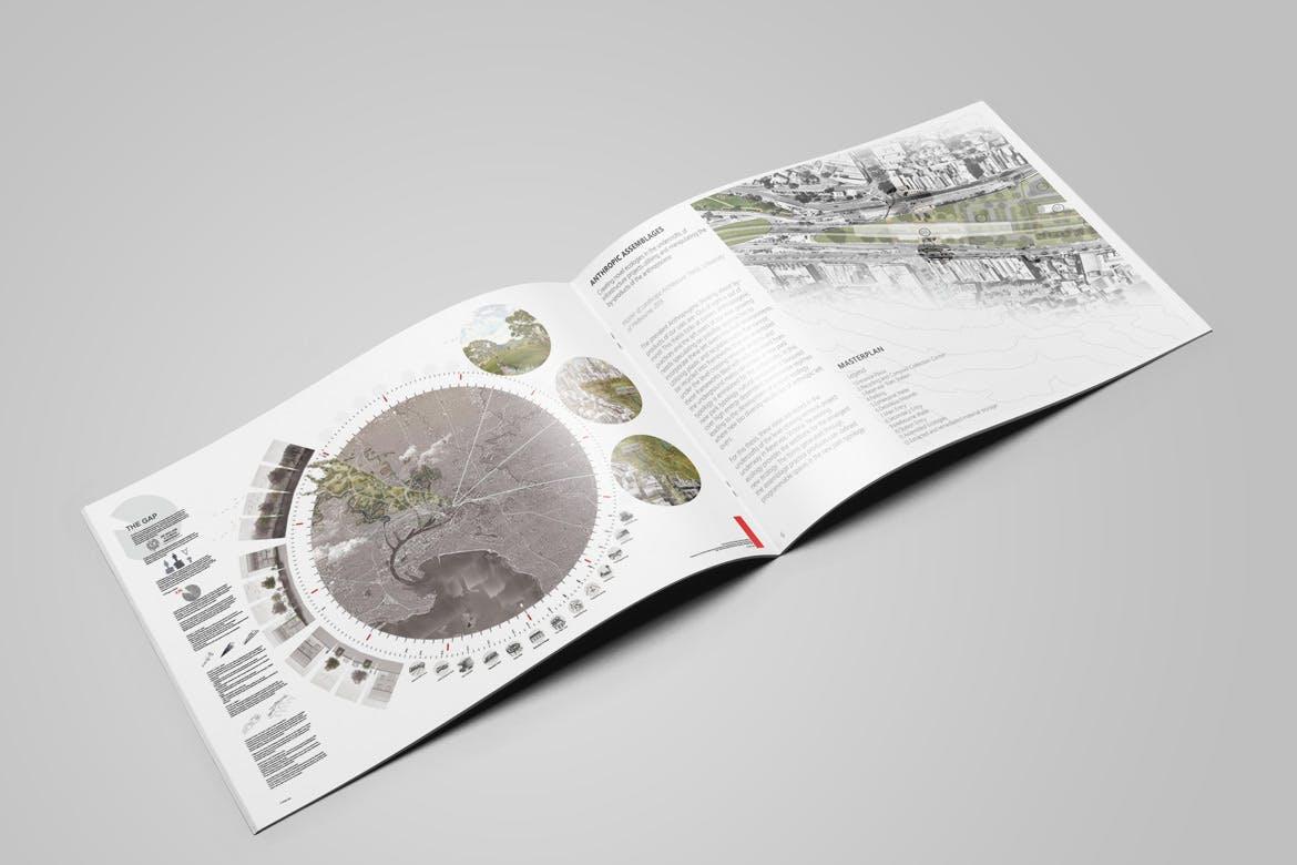 23 横版规格产品画册目录设计PS样机模板 Landscape Brochure  Catalog Mock-Up