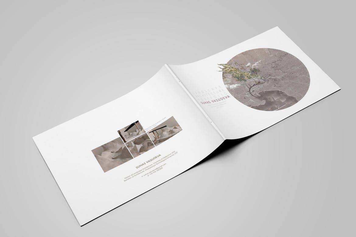 23 横版规格产品画册目录设计PS样机模板 Landscape Brochure  Catalog Mock-Up