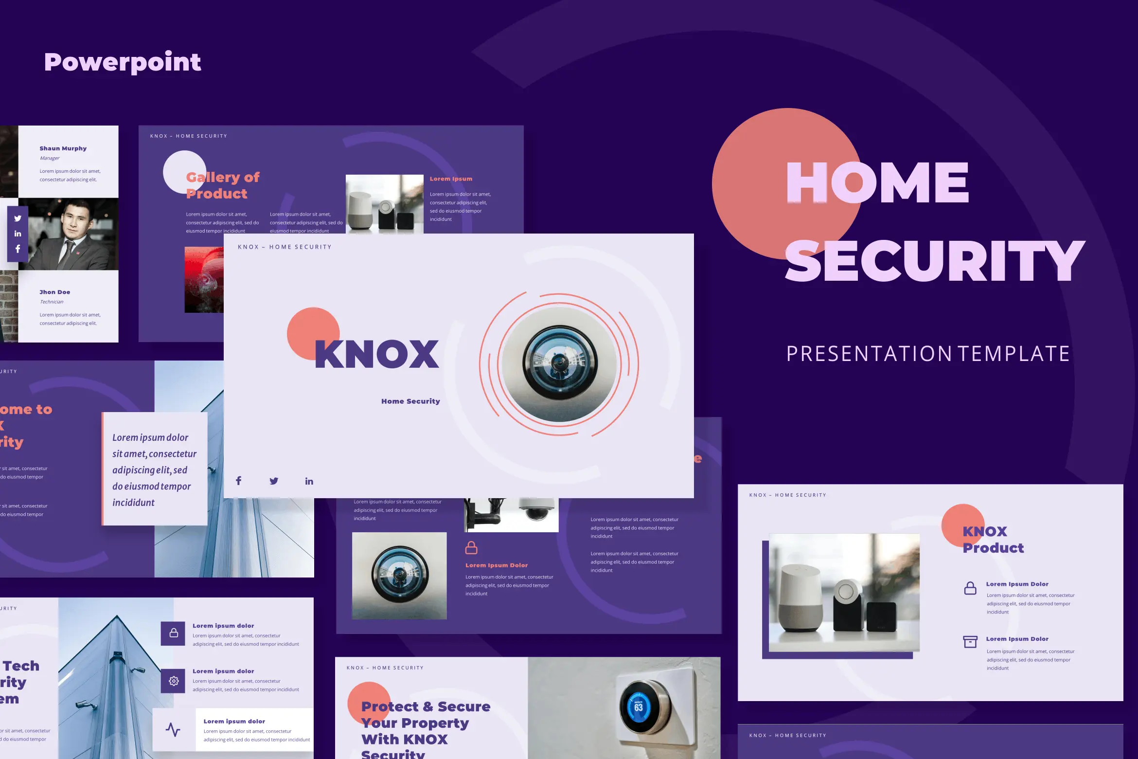 33 家庭安全安防PPT素材 Home Security Presentation Powerpoint Templates
