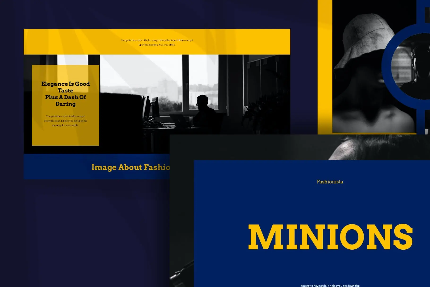 43 时尚图册排版幻灯片PPT模板合集 Minion Bundle Presentation Template