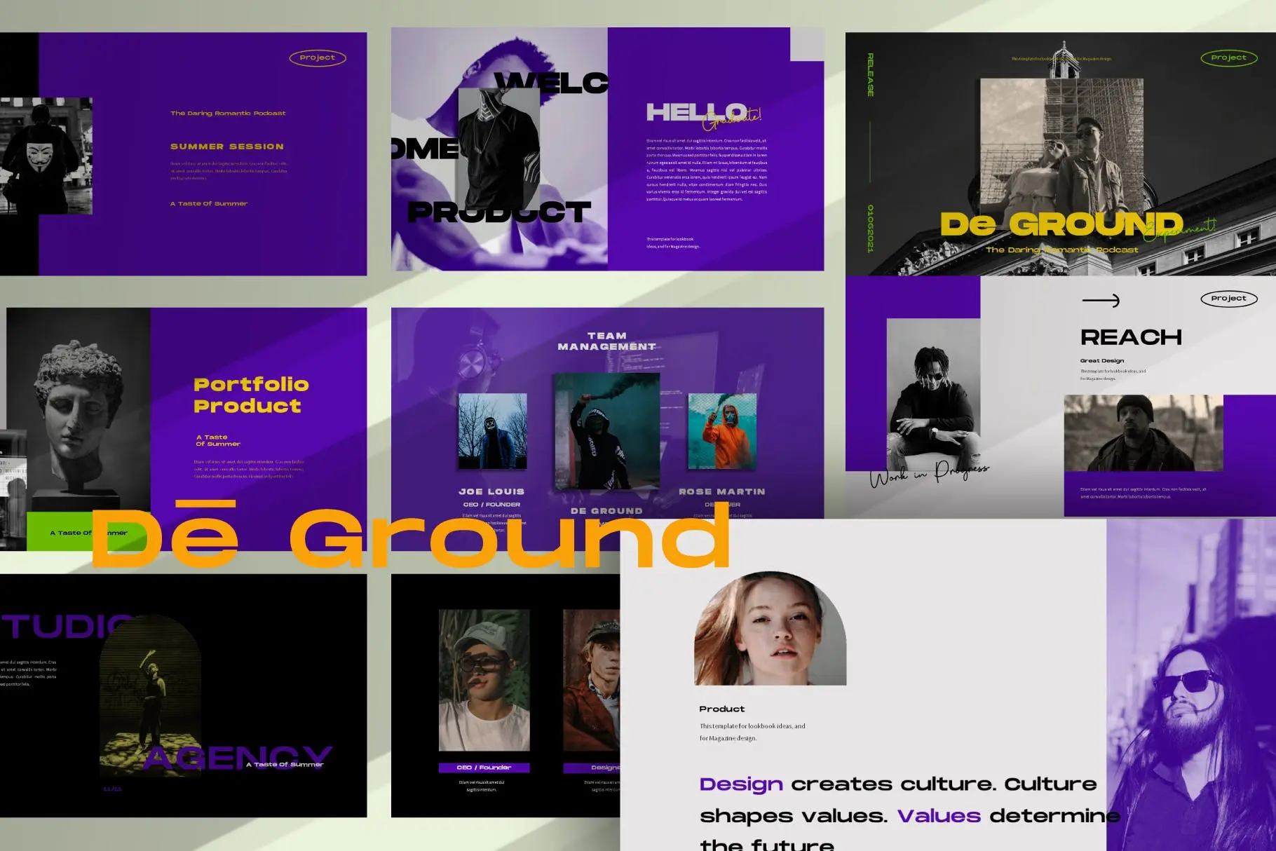 44 彩色时尚多用途PPT模板下载 D Ground Powerpoint Template