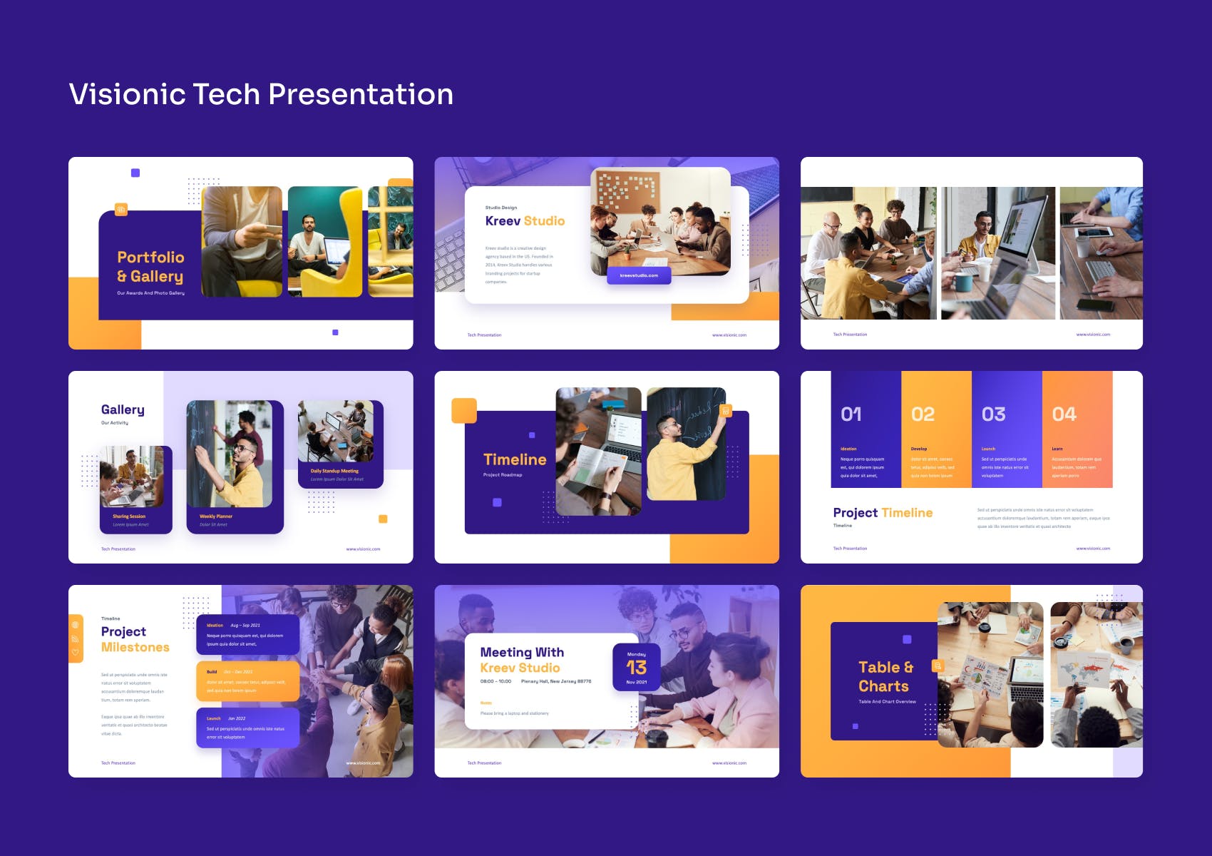 46 高新科技PPT幻灯片设计模板 Visionic – Tech PowerPoint Presentation