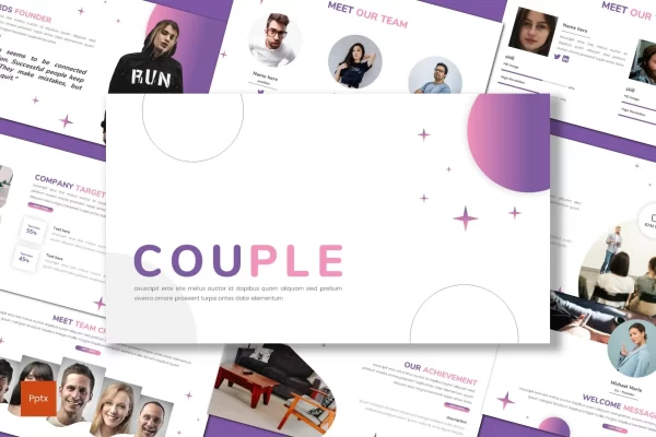 35 工作汇报PPT幻灯片模板 Couple – Business Powerpoint Template